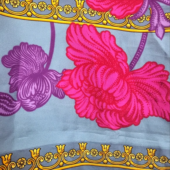 Rare Versace ACID BOUQUET Silk printed Men's Jersey Size 44 - Picture 9 of 11